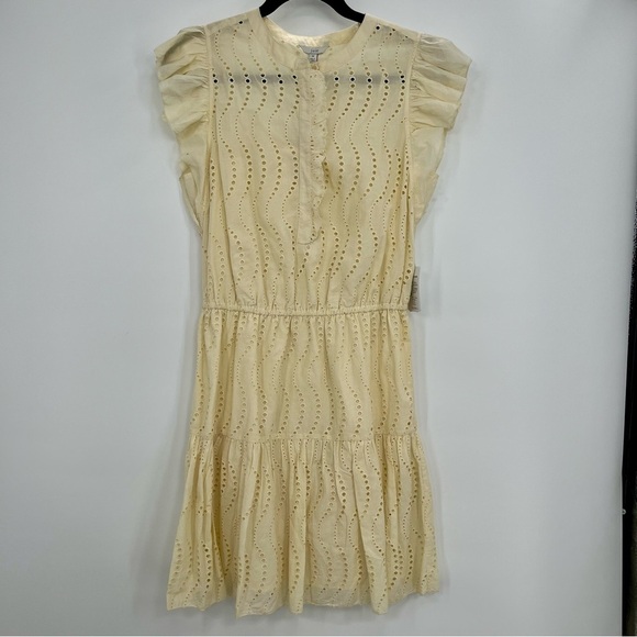 NWT Joie The Krystina Dress Lace Eyelet Mini Sundress Dress Floral Cream M - Picture 6 of 12